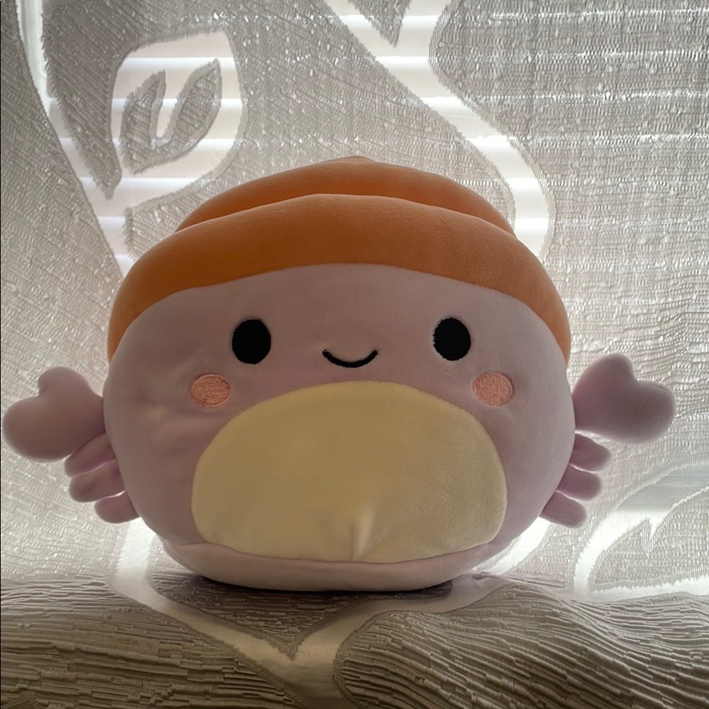 HERMIT CRAB Squishmallows Pink and Orange Stuffed Animal 🦀💜